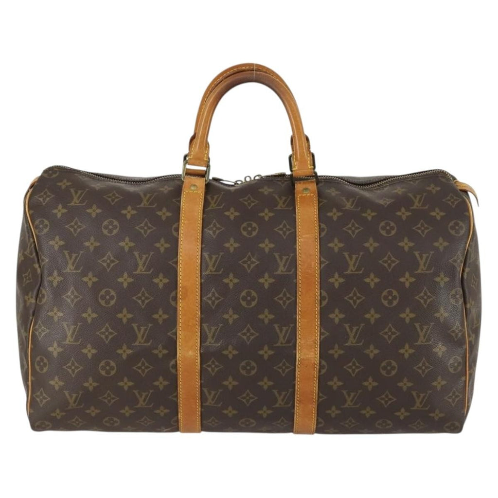 Louis Vuitton Keepall Bag Monogram Canvas Brown Canvas Travel Bag Bag (Pre-Owned)