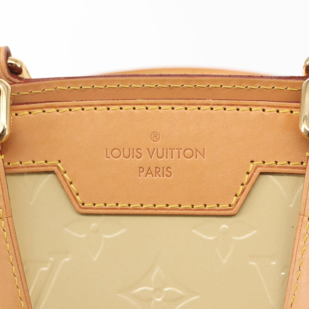 Louis Vuitton Brea Handbag Monogram Vernis Beige Patent_Leather Bag (Pre-Owned)