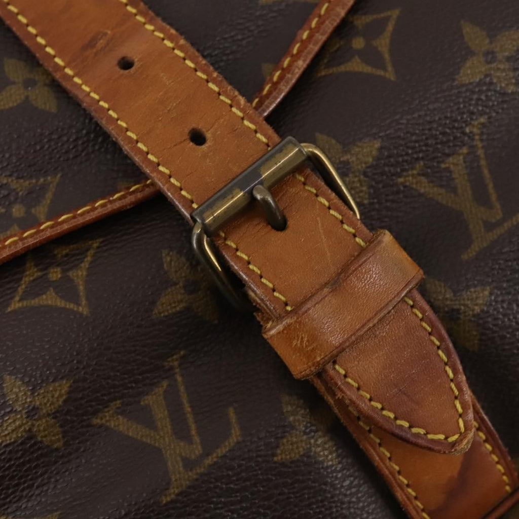 Louis Vuitton Saumur Handbag Monogram Canvas Brown Canvas Shoulder Bag Bag (Pre-Owned)