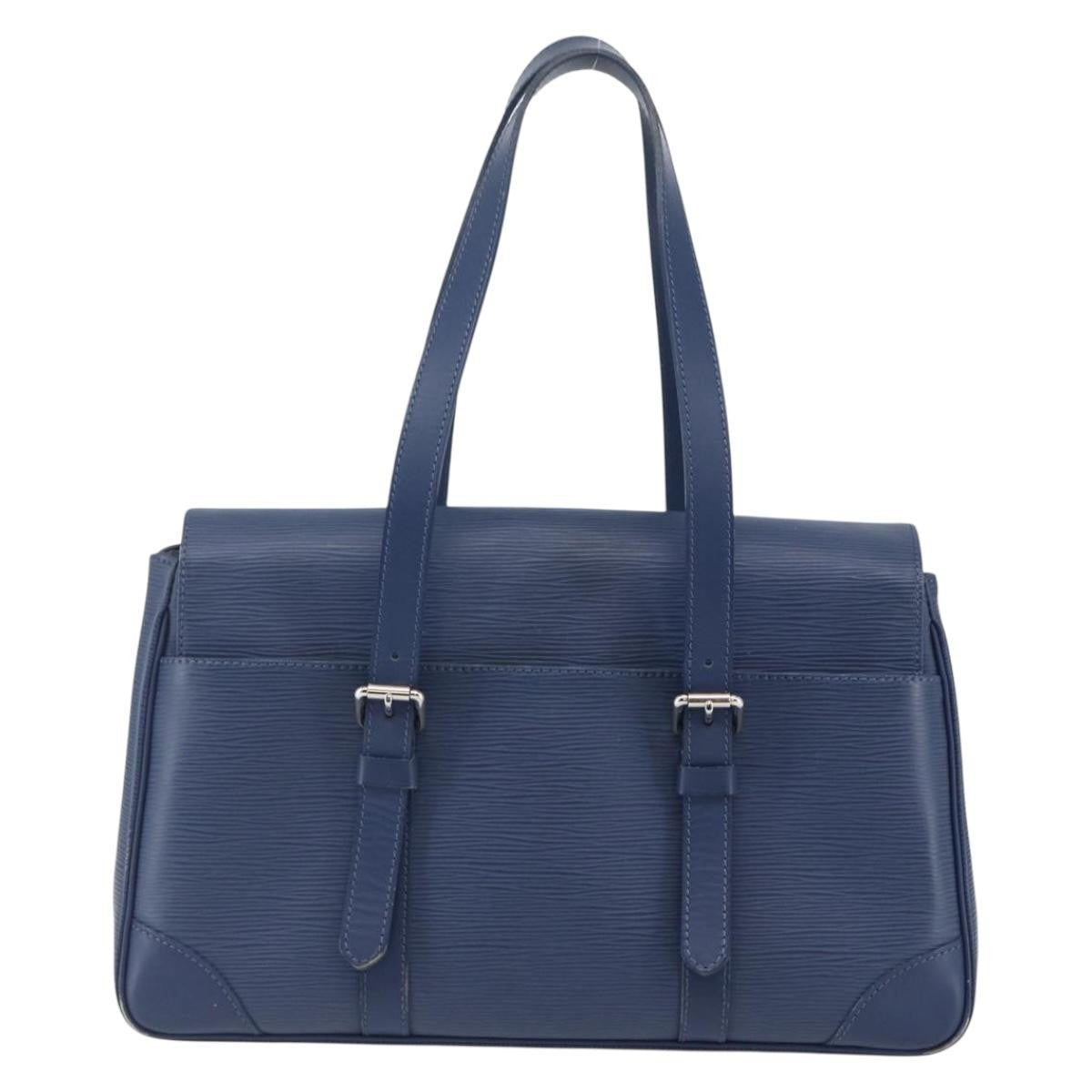 Louis Vuitton Segur Handbag Epi Leather Blue Leather Handbag (Pre-Owned)