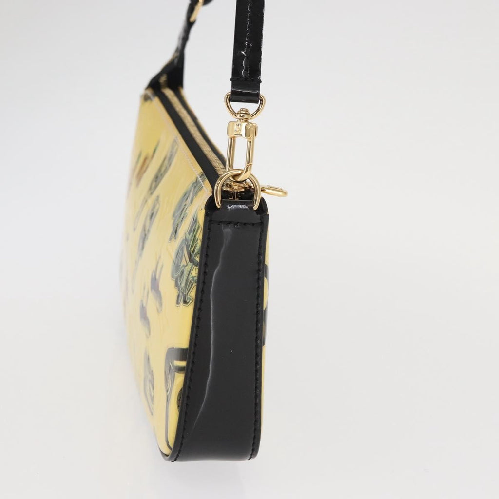 Louis Vuitton Pochette Accessoires Nm Limited Edition Stickers Monogram Vernis Yellow Patent_Leather Clutche & Pouche Bag (Pre-Owned)