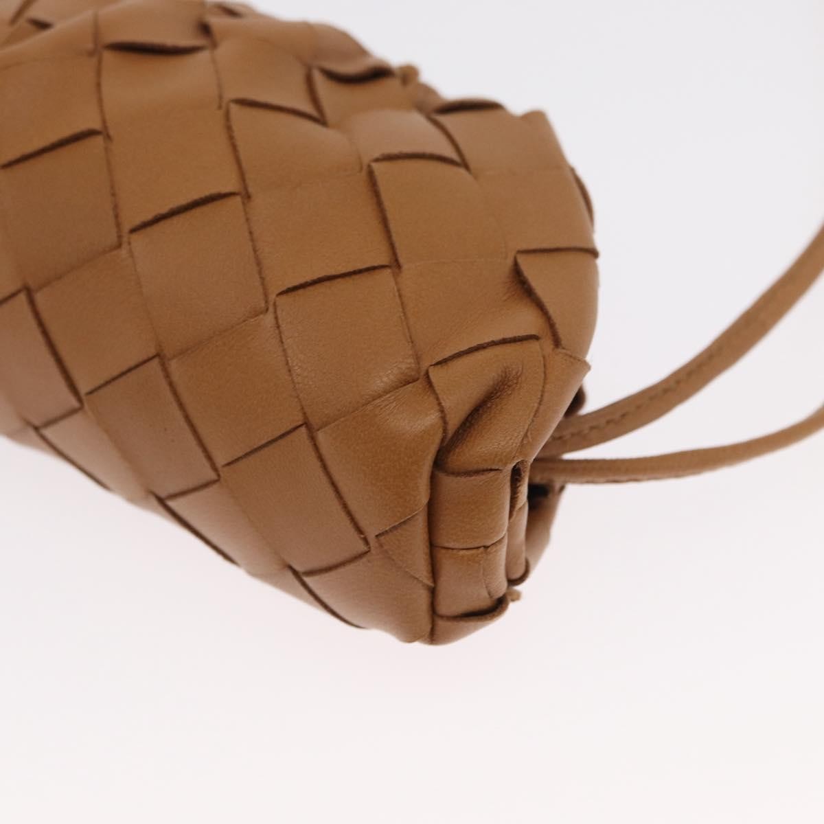 Bottega Veneta The Pouch Coin Purse Intrecciato Nappa Brown Leather Clutche & Pouche Bag (Pre-Owned)