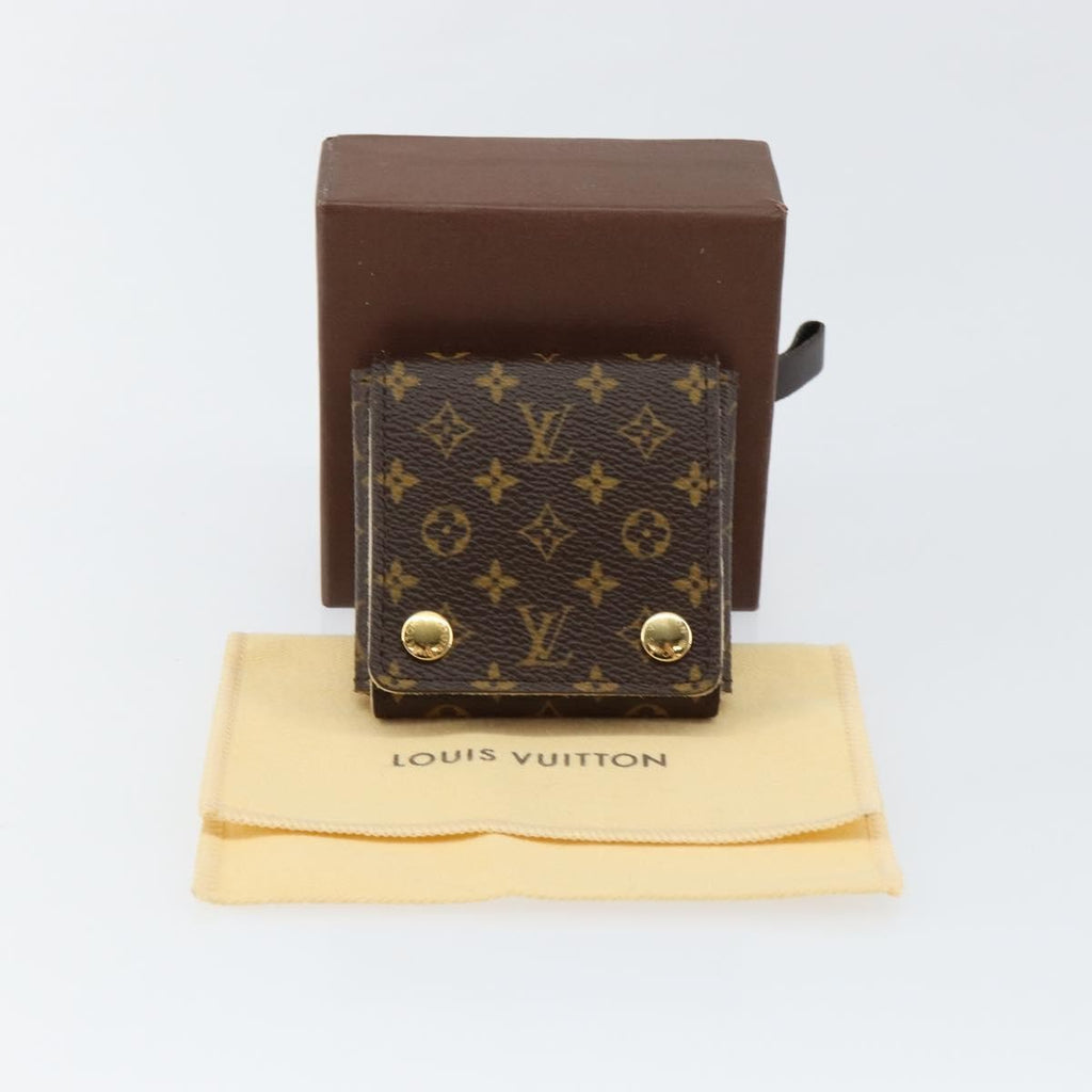Louis Vuitton Case Jewelry Box Canvas Brown Canvas Wallets Accessory (Pre-Owned)