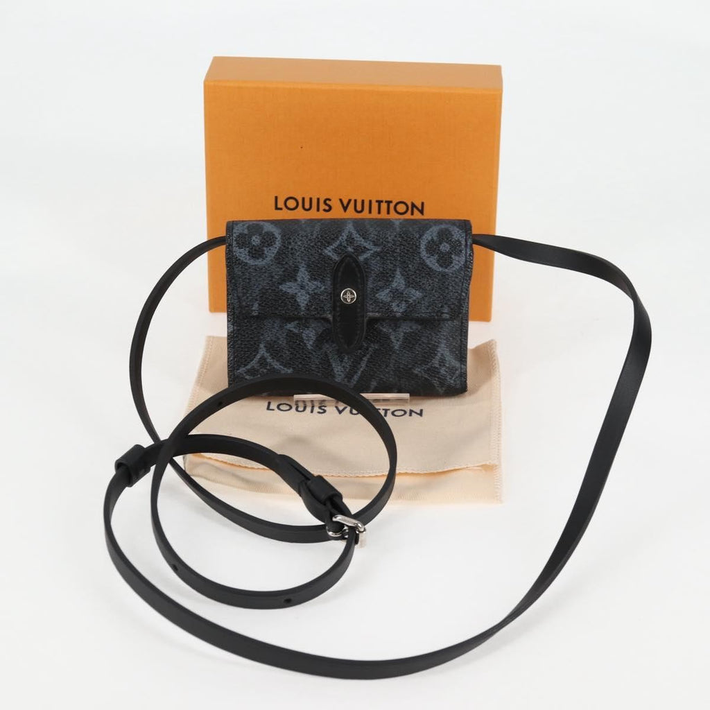 Louis Vuitton Cross Card Holder Limited Edition Monogram Pastel Noir Black Canvas Clutche & Pouche Bag (Pre-Owned)