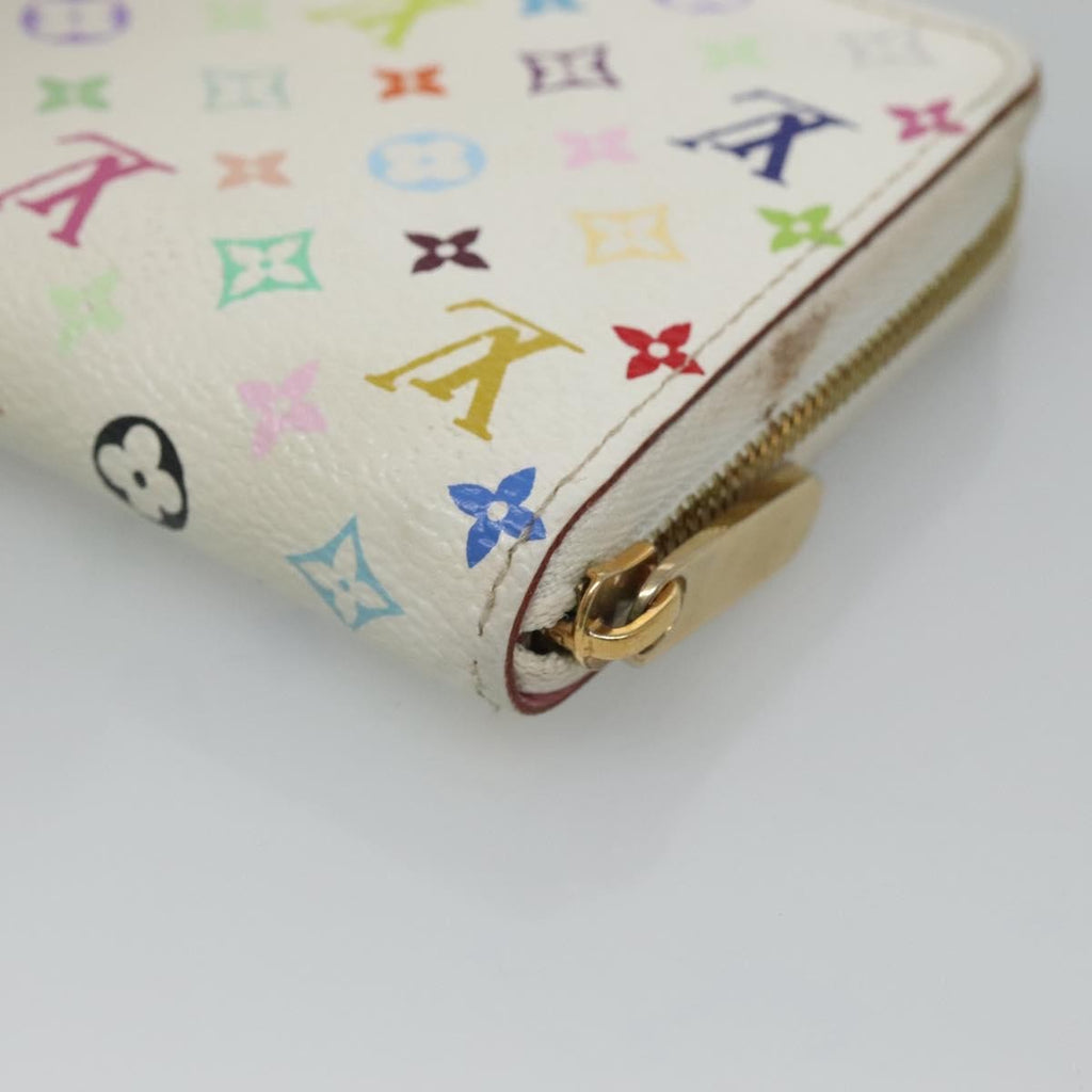 Louis Vuitton Porte-Monnaie Zippy Wallet Monogram Multicolor White Canvas Wallets Accessory (Pre-Owned)