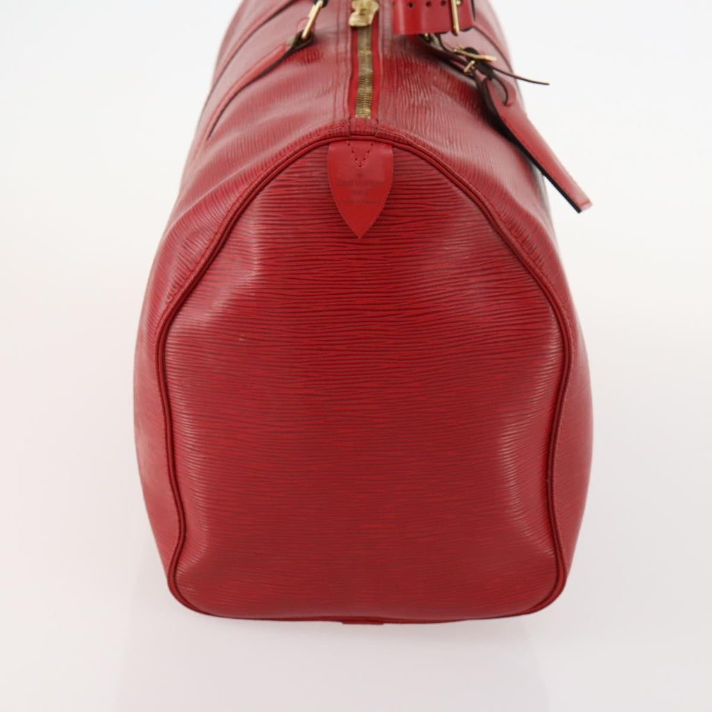 Louis Vuitton Keepall Bag Epi Leather Red Leather Travel Bag Bag (Pre-Owned)