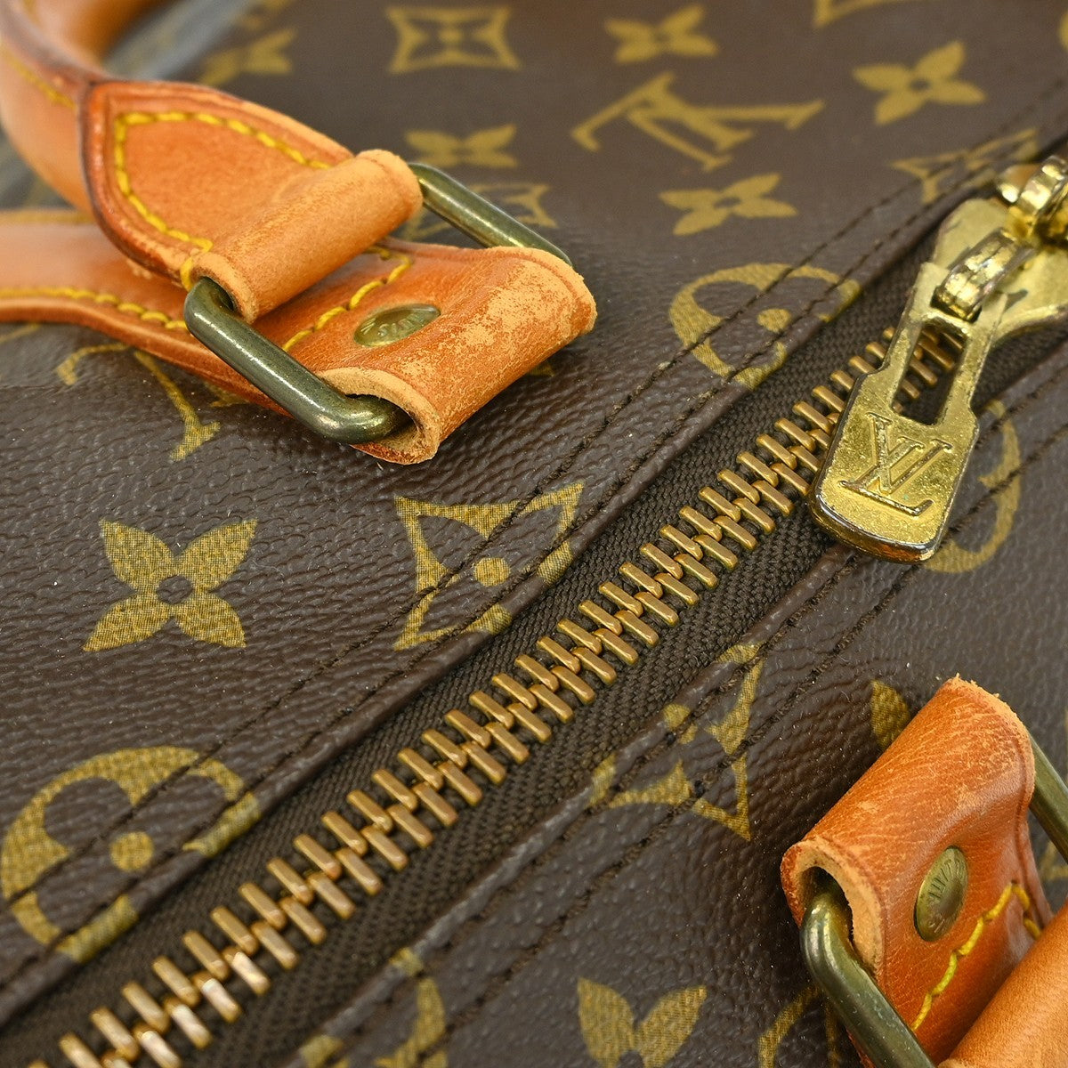 Louis Vuitton Keepall Bag Monogram Canvas Brown Canvas Travel Bag Bag (Pre-Owned)