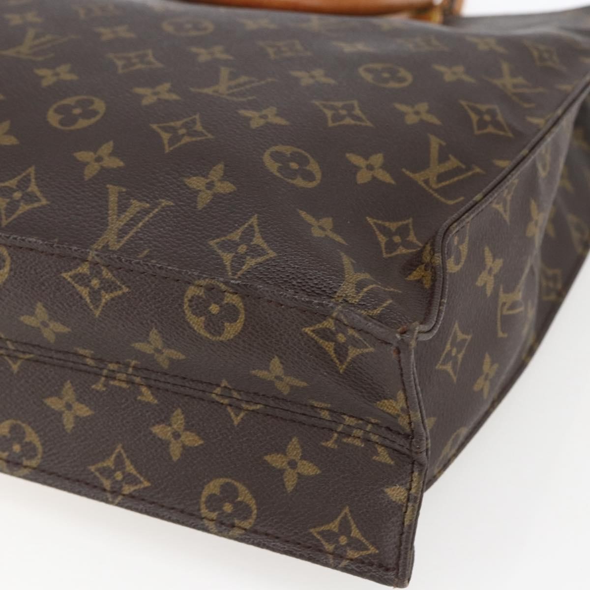 Louis Vuitton Sac Plat Bag Monogram Canvas Brown Canvas Tote Bag Bag (Pre-Owned)