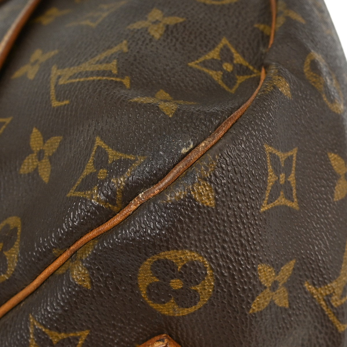 Louis Vuitton Saumur Handbag Monogram Canvas Brown Canvas Shoulder Bag Bag (Pre-Owned)