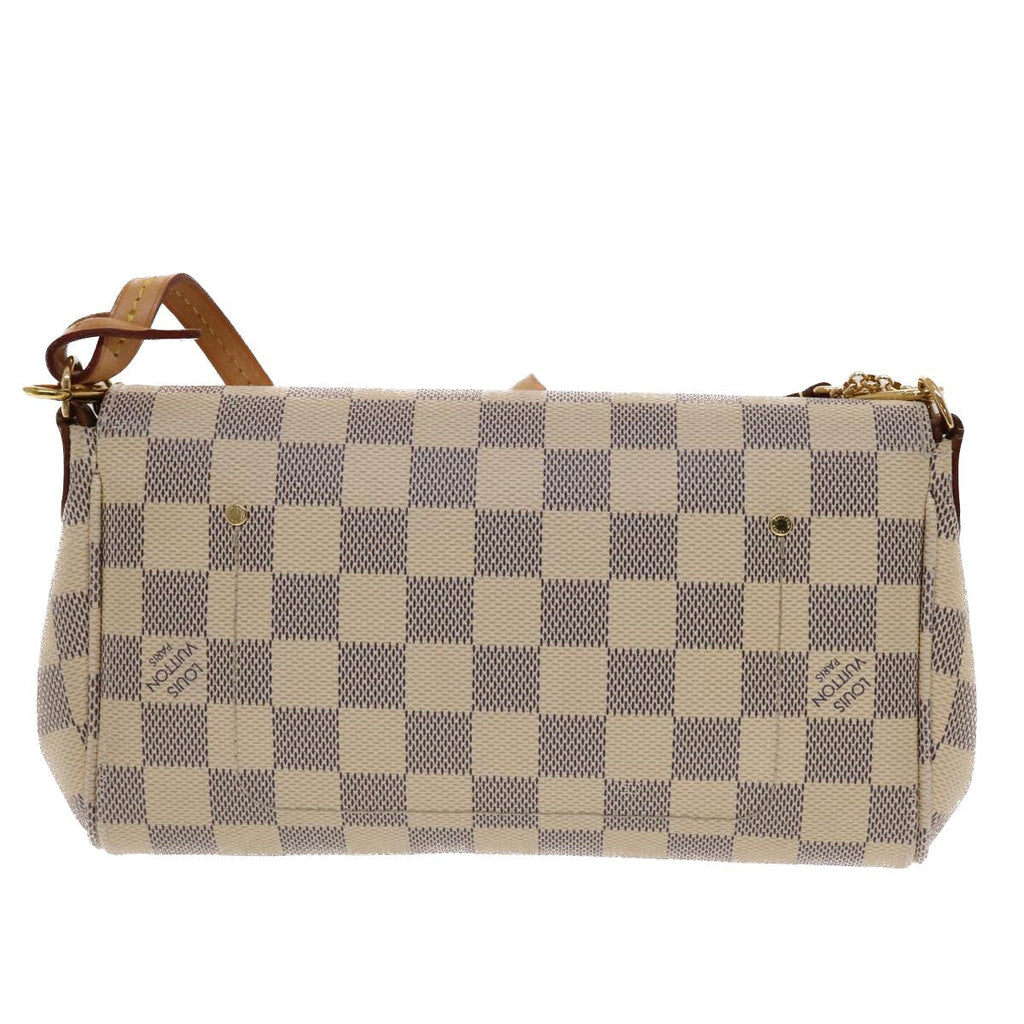 Louis Vuitton Favorite Handbag Damier White Canvas Clutche & Pouche Bag (Pre-Owned)