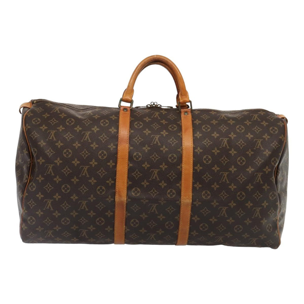 Louis Vuitton Keepall Bag Monogram Canvas Brown Canvas Travel Bag Bag (Pre-Owned)