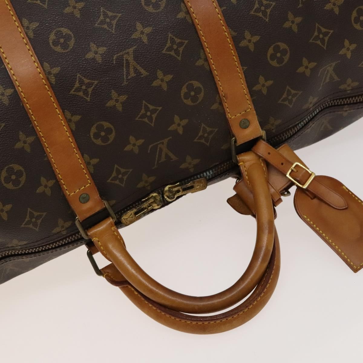 Louis Vuitton Keepall Bag Monogram Canvas Brown Canvas Travel Bag Bag (Pre-Owned)