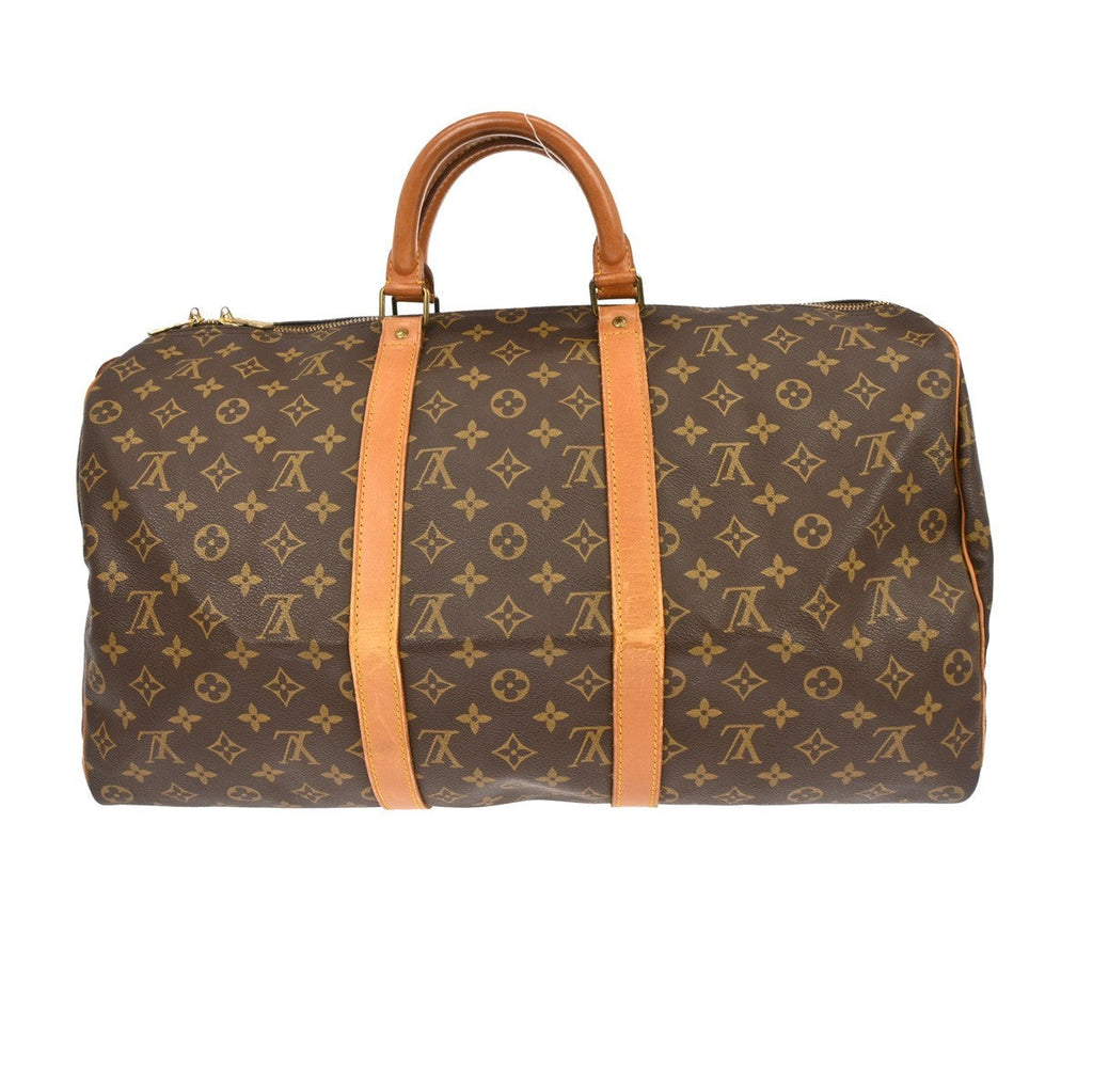 Louis Vuitton Keepall Bag Monogram Canvas Brown Canvas Travel Bag Bag (Pre-Owned)