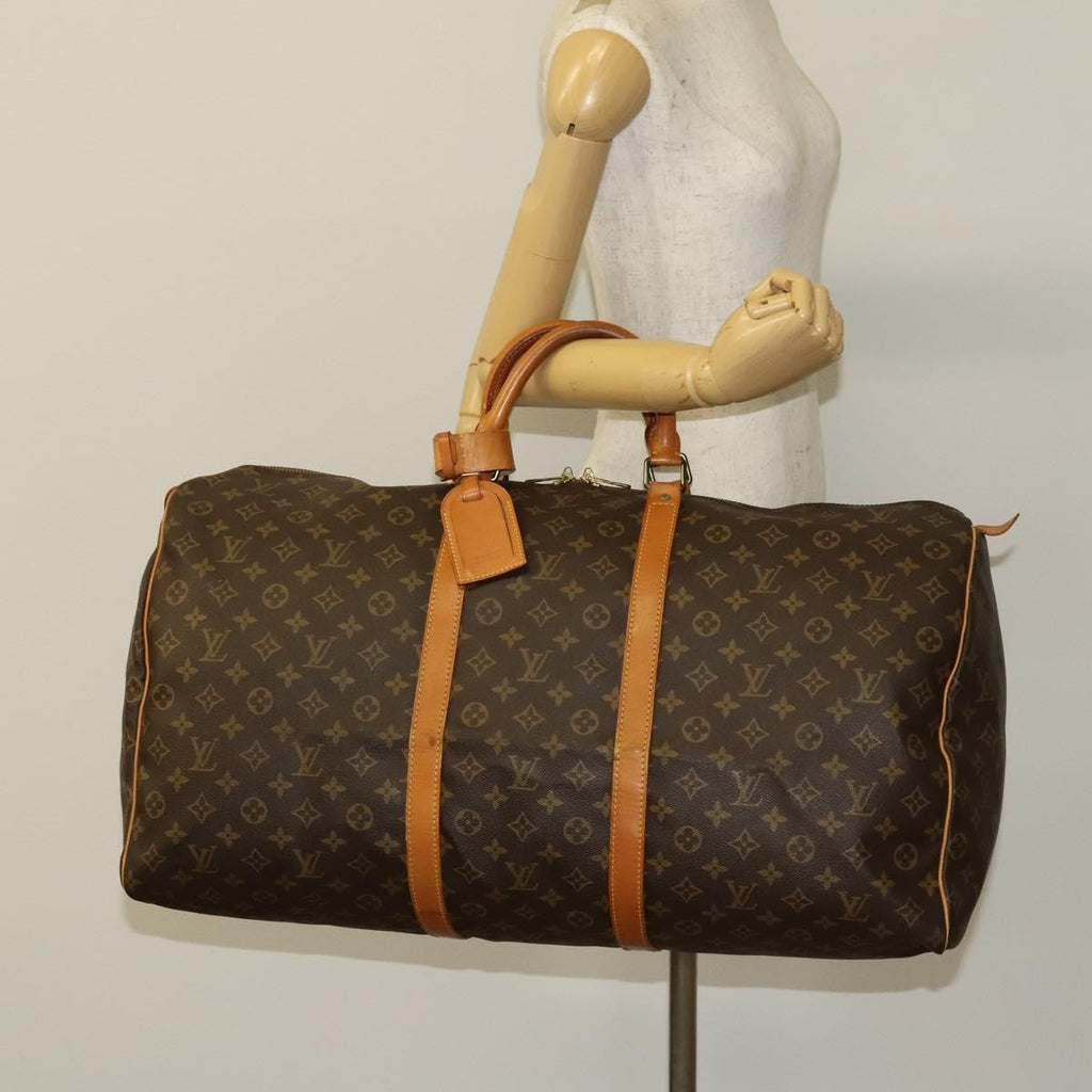 Louis Vuitton Keepall Bag Monogram Canvas Brown Canvas Travel Bag Bag (Pre-Owned)