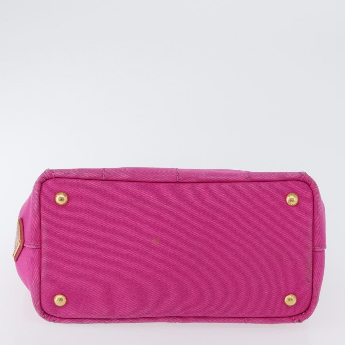 Prada Canapa Tote Canvas Pink Canvas Tote Bag Bag (Pre-Owned)