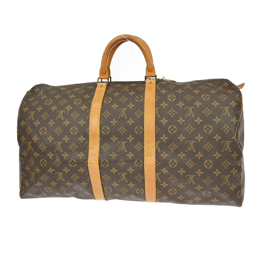 Louis Vuitton Keepall Bag Monogram Canvas Brown Canvas Travel Bag Bag (Pre-Owned)