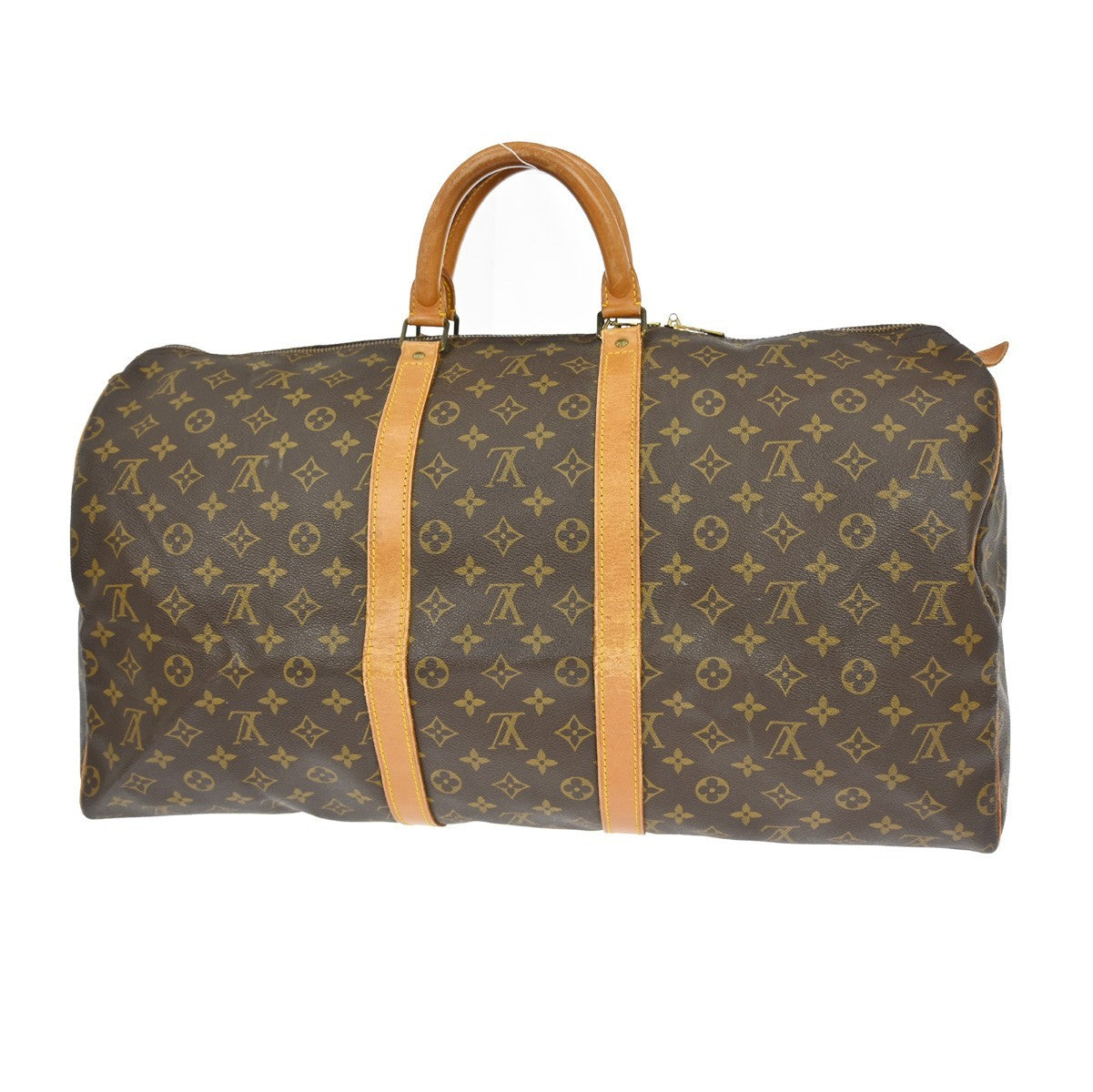 Louis Vuitton Keepall Bag Monogram Canvas Brown Canvas Travel Bag Bag (Pre-Owned)