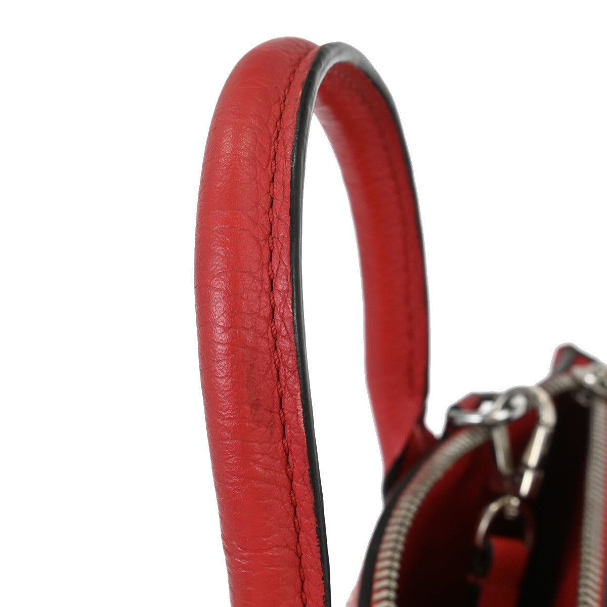 Louis Vuitton City Steamer Handbag Leather Red Leather Tote Bag Bag (Pre-Owned)