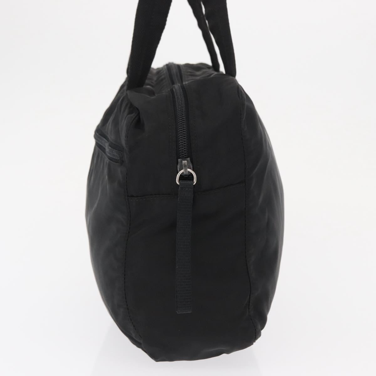 Prada Vintage Zip Handbag Tessuto Black Nylon Handbag (Pre-Owned)