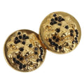 Chanel Vintage Cc Round Clip-On Earrings Metal Gold Metal Earrings Jewelry (Pre-Owned)