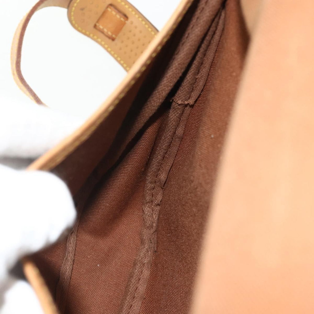 Louis Vuitton Saumur Handbag Monogram Canvas Brown Canvas Shoulder Bag Bag (Pre-Owned)