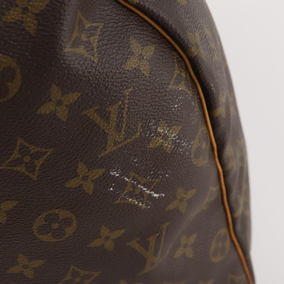 Louis Vuitton Keepall Bag Monogram Canvas Brown Canvas Travel Bag Bag (Pre-Owned)