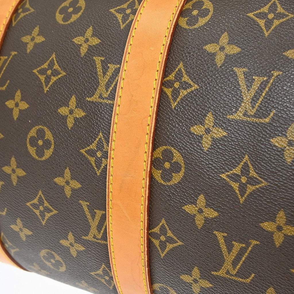 Louis Vuitton Keepall Bag Monogram Canvas Brown Canvas Travel Bag Bag (Pre-Owned)