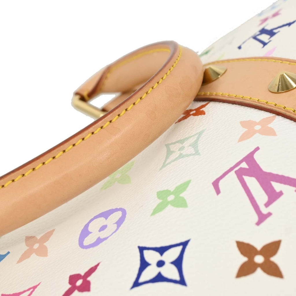 Louis Vuitton Keepall Bag Monogram Multicolor White Canvas Travel Bag Bag (Pre-Owned)