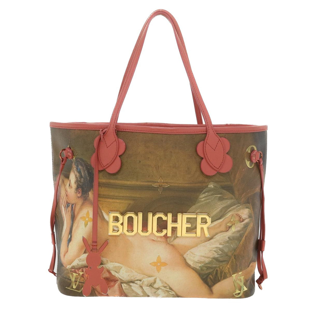 Louis Vuitton Neverfull Nm Tote Limited Edition Jeff Koons Titian Print Canvas Multicolour Canvas Tote Bag Bag (Pre-Owned)