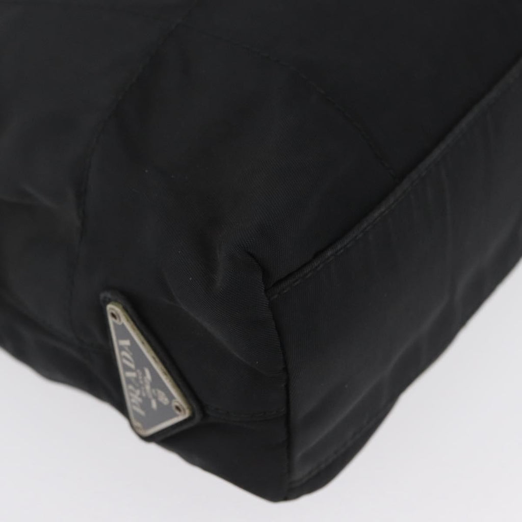 Prada Vintage Tote Nylon Black Nylon Tote Bag Bag (Pre-Owned)