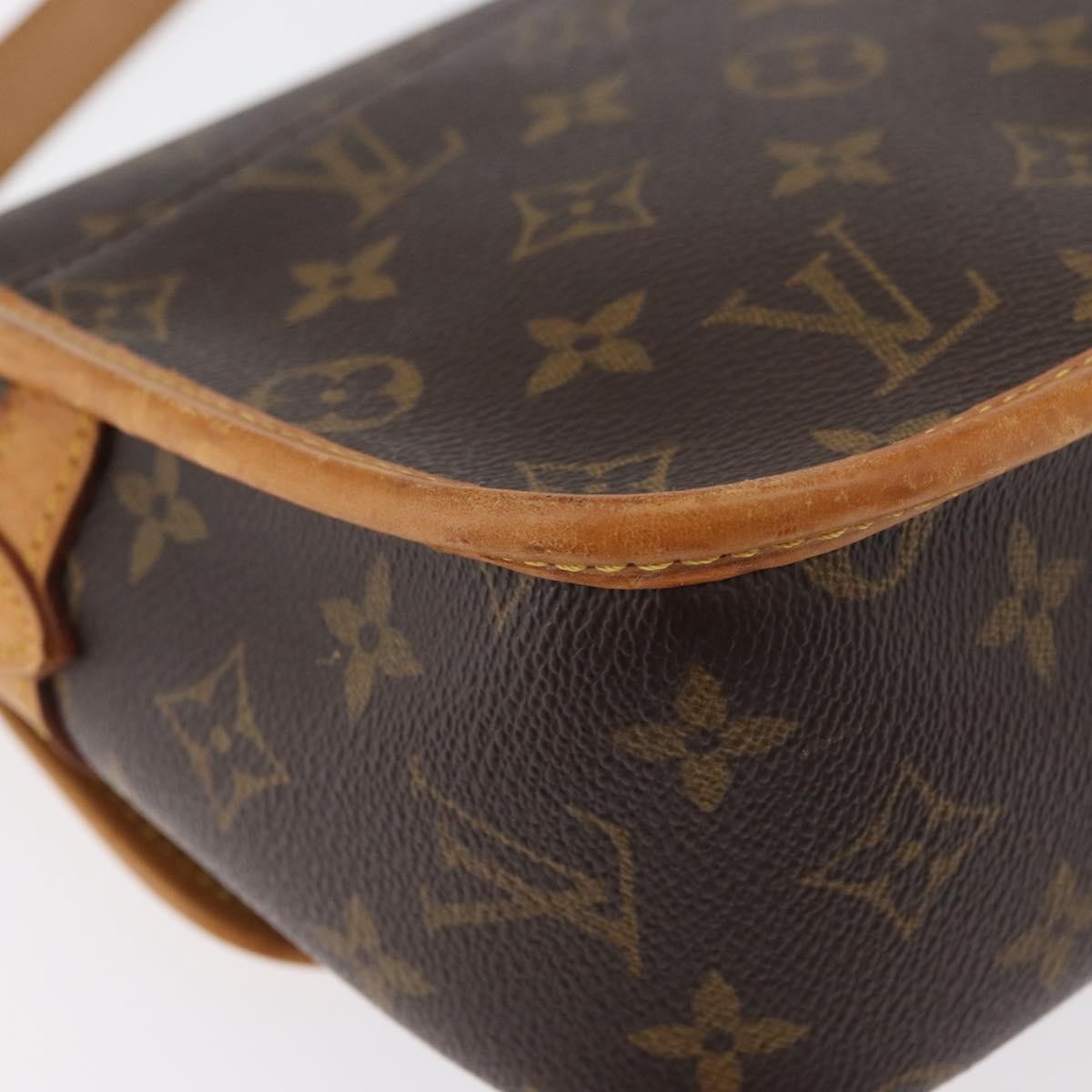 Louis Vuitton Sologne Handbag Monogram Canvas Brown Canvas Shoulder Bag Bag (Pre-Owned)