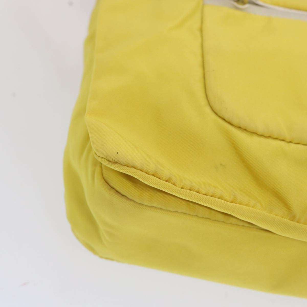 Prada Vintage Shoulder Bag Tessuto Yellow Nylon Shoulder Bag Bag (Pre-Owned)
