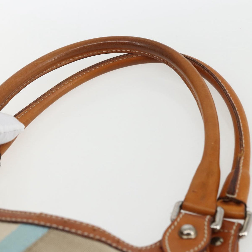Gucci Reins Web Shoulder Bag Canvas Beige Canvas Shoulder Bag Bag (Pre-Owned)