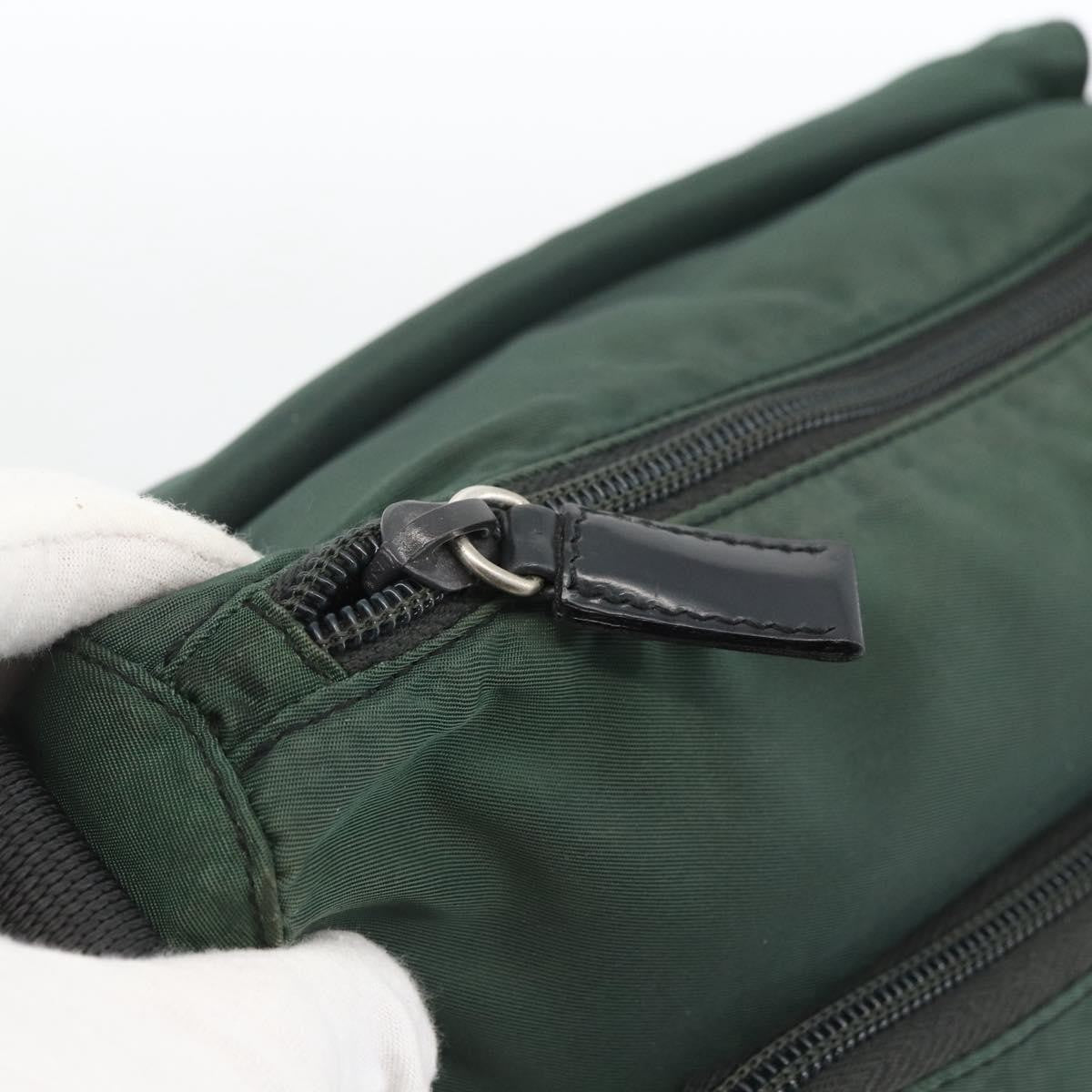 Prada Buckle Messenger Bag Tessuto Green Nylon Shoulder Bag Bag (Pre-Owned)