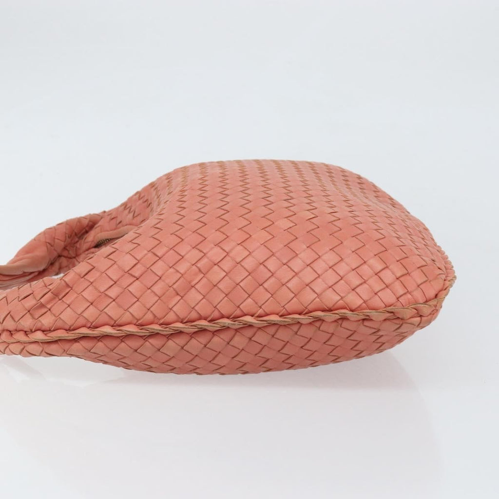 Bottega Veneta Veneta Hobo Intrecciato Nappa Pink Leather Handbag (Pre-Owned)