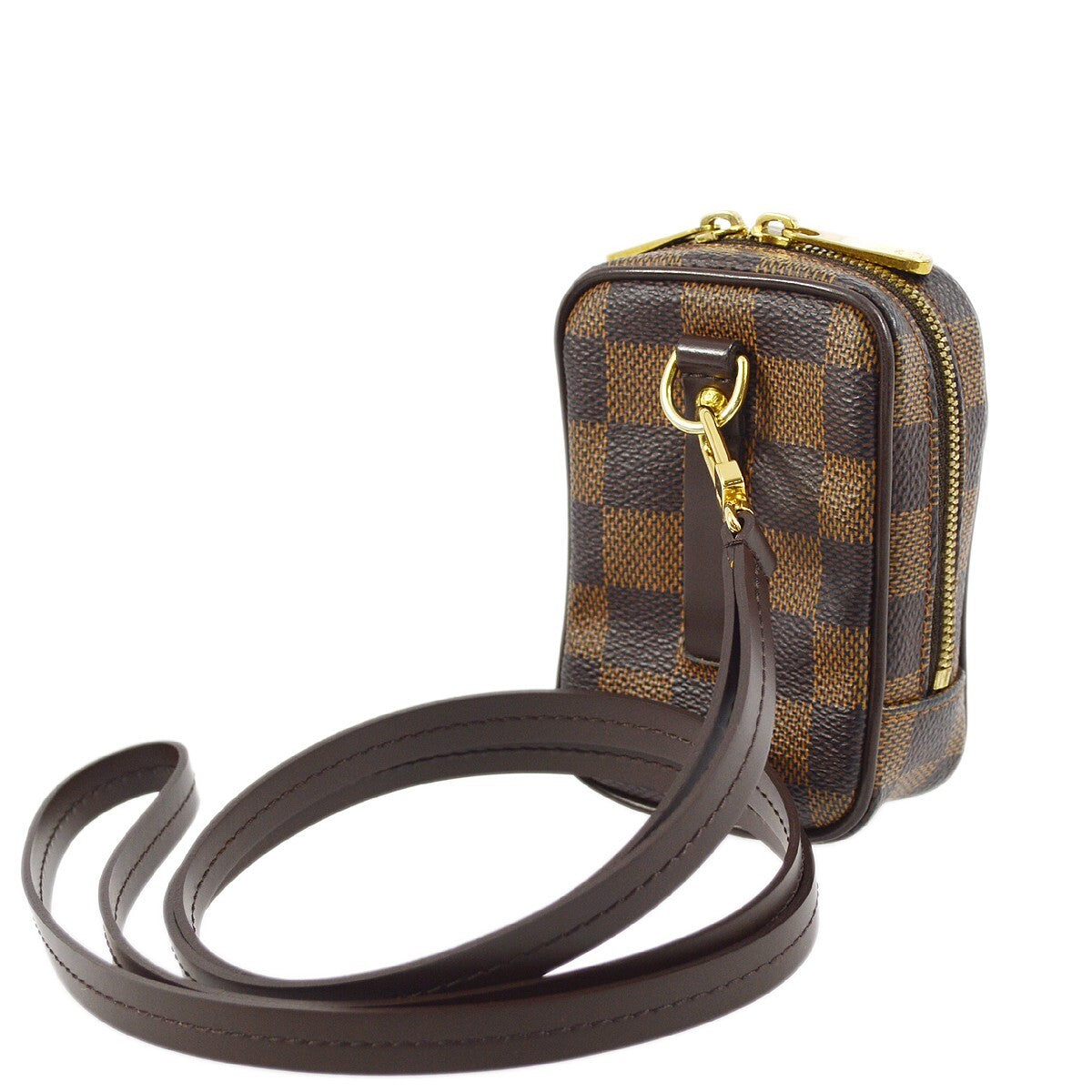 Louis Vuitton Etui Okapi Camera Case Damier Brown Canvas Shoulder Bag Bag (Pre-Owned)
