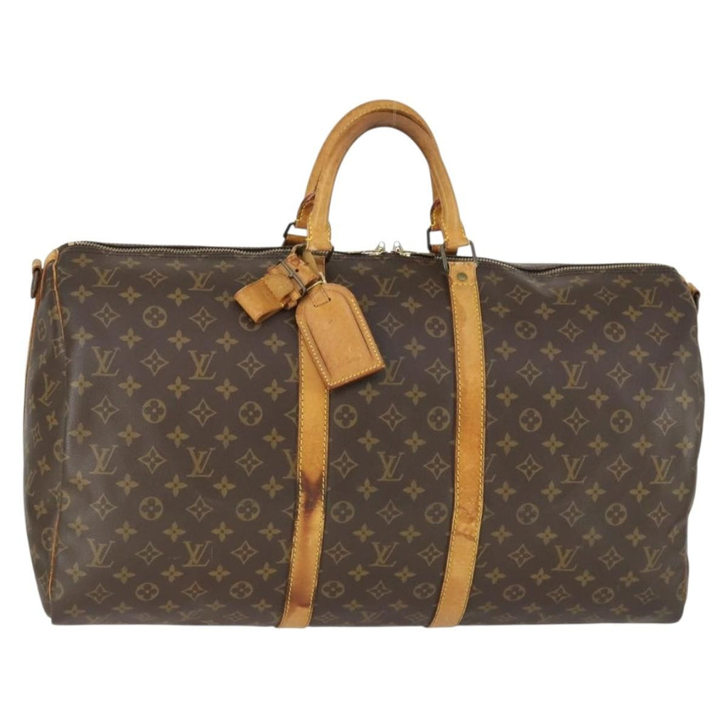 Louis Vuitton Keepall Bag Monogram Canvas Brown Canvas Travel Bag Bag (Pre-Owned)