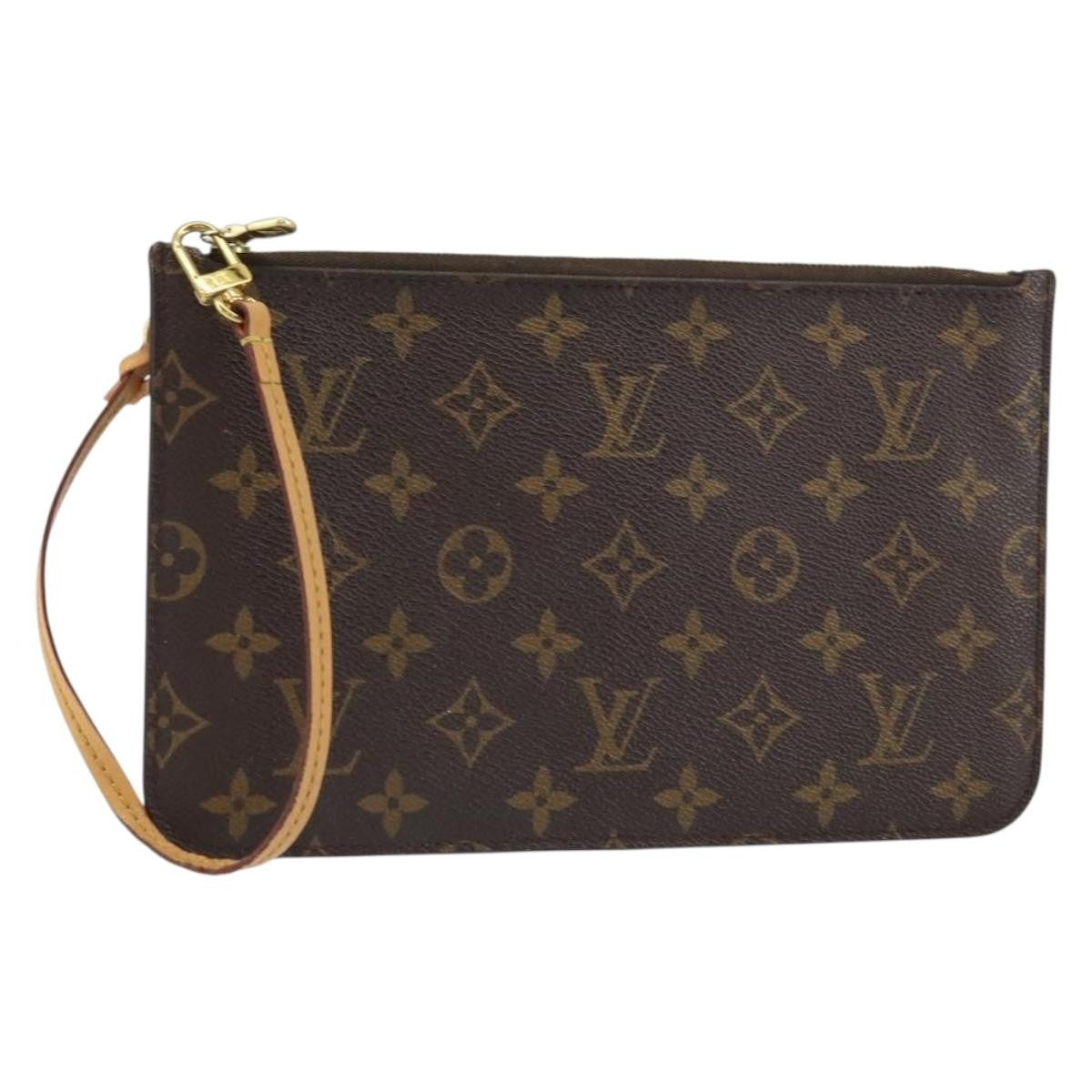 Louis Vuitton Neverfull Pochette Monogram Canvas Brown Canvas Clutche & Pouche Bag (Pre-Owned)