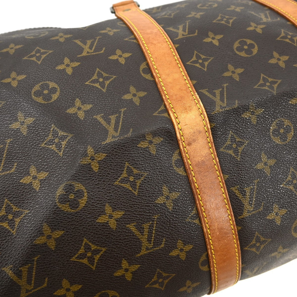 Louis Vuitton Keepall Bag Monogram Canvas Brown Canvas Travel Bag Bag (Pre-Owned)