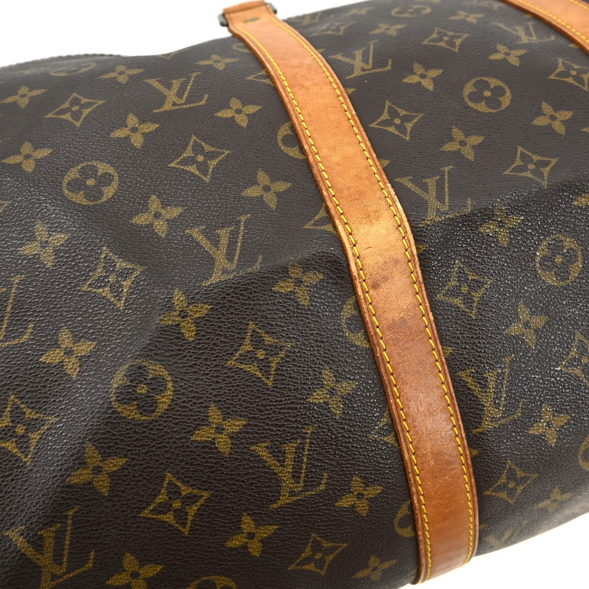 Louis Vuitton Keepall Bag Monogram Canvas Brown Canvas Travel Bag Bag (Pre-Owned)