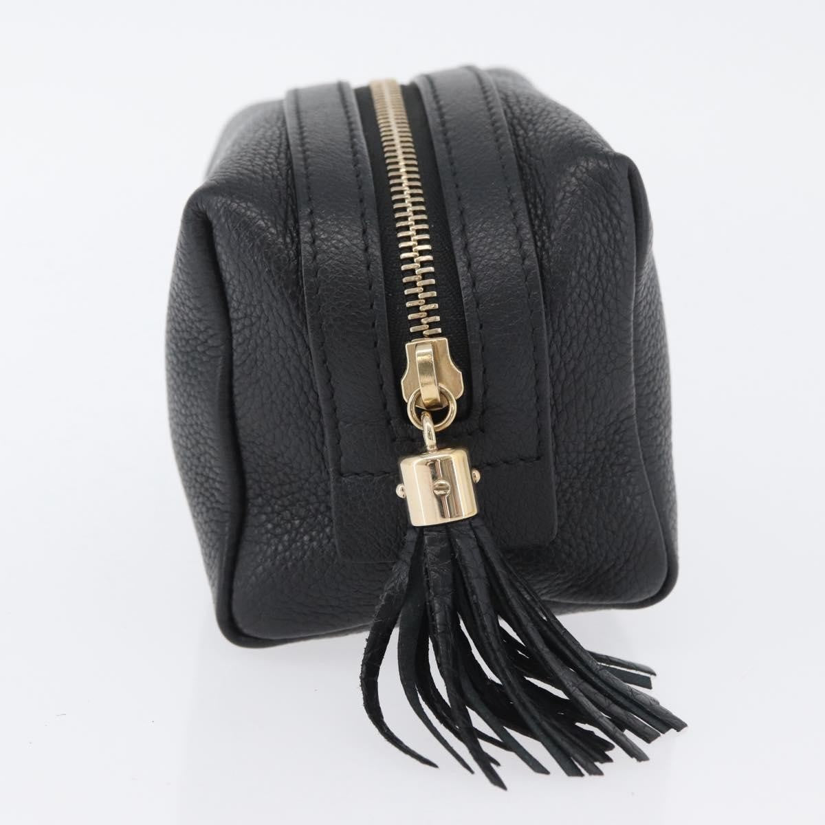 Gucci Soho Toiletry Pouch Leather Black Leather Clutche & Pouche Bag (Pre-Owned)