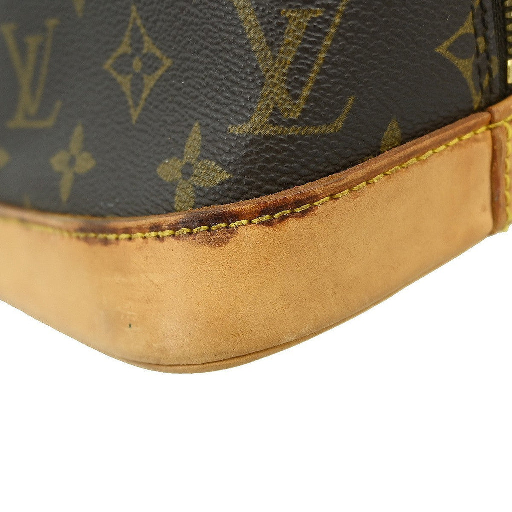 Louis Vuitton Alma Handbag Monogram Canvas Brown Canvas Handbag (Pre-Owned)