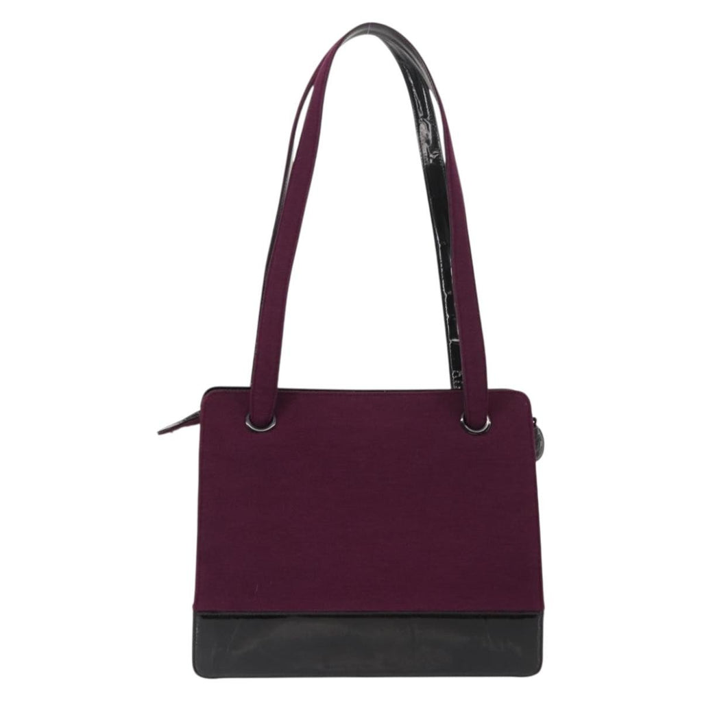 Chanel Vintage Logo Tote Cotton Purple Cotton Tote Bag Bag (Pre-Owned)