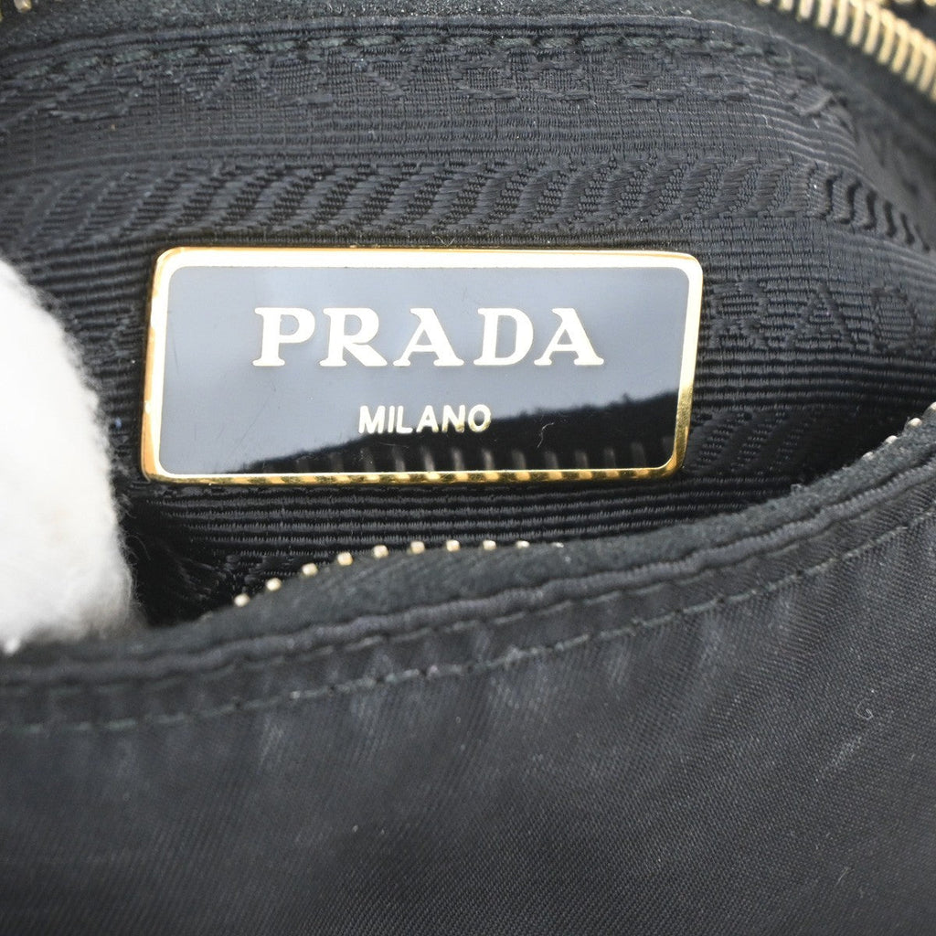 Prada Buckle Messenger Bag Tessuto Black Nylon Shoulder Bag Bag (Pre-Owned)