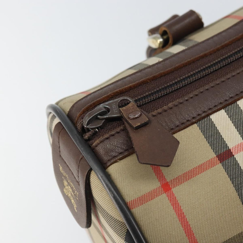 Burberry Nova Check Handbag Nova Check Canvas Beige Canvas Handbag (Pre-Owned)