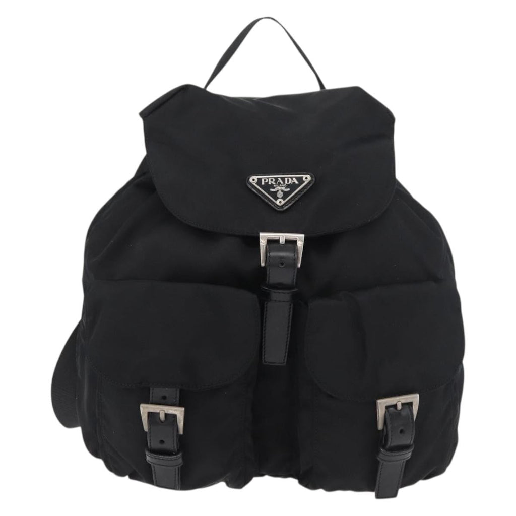 Prada Sac À Dos Re-Nylon Nylon Black Nylon Backpack Bag (Pre-Owned)