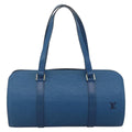 Louis Vuitton Soufflot Handbag Epi Leather Blue Leather Handbag (Pre-Owned)