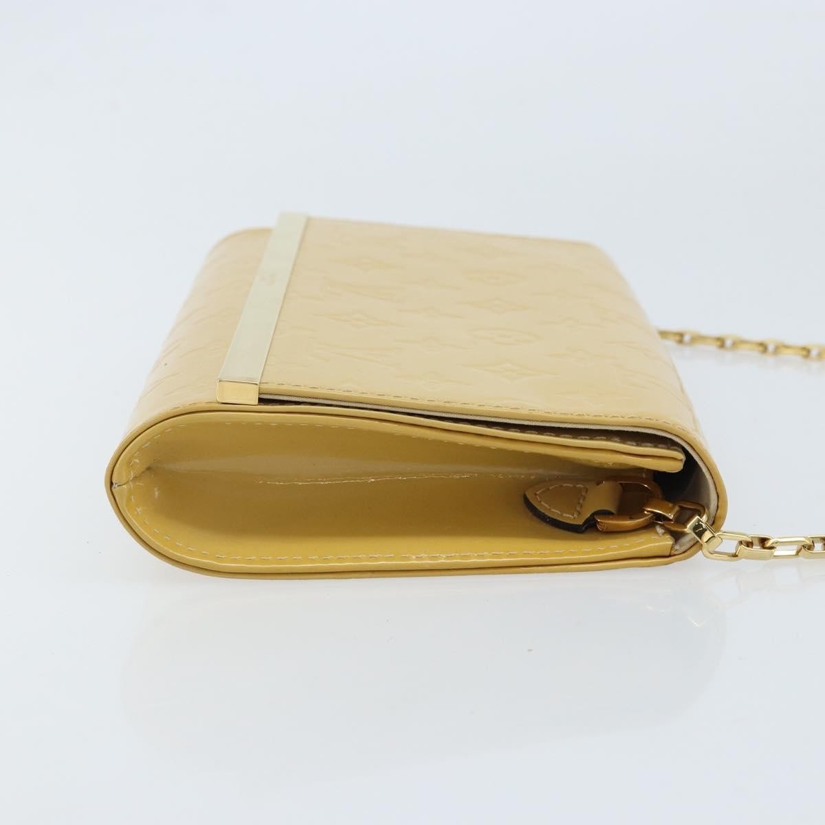 Louis Vuitton Ana Bag Monogram Vernis Yellow Patent_Leather Clutche & Pouche Bag (Pre-Owned)