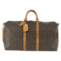Louis Vuitton Keepall Bandouliere Bag Monogram Canvas Brown Canvas Travel Bag Bag (Pre-Owned)