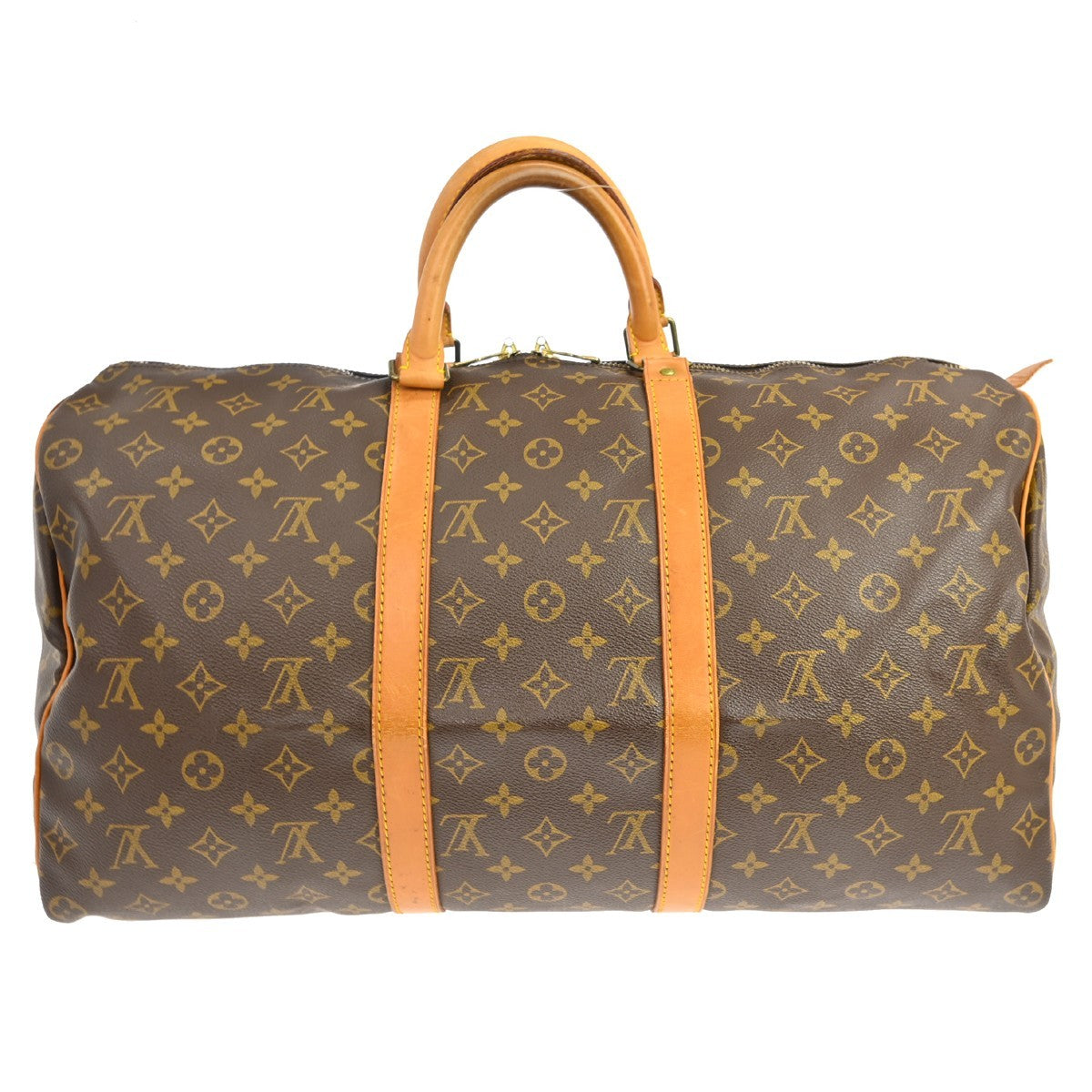 Louis Vuitton Keepall Bag Monogram Canvas Brown Canvas Travel Bag Bag (Pre-Owned)